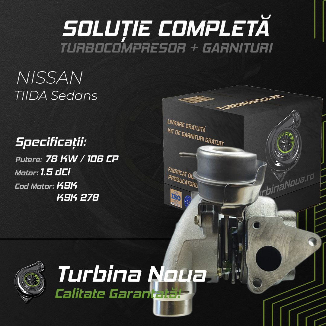 Turbina NISSAN TIIDA Sedans 1.5 dCi 78 KW / 106 CP Noua - Image 2