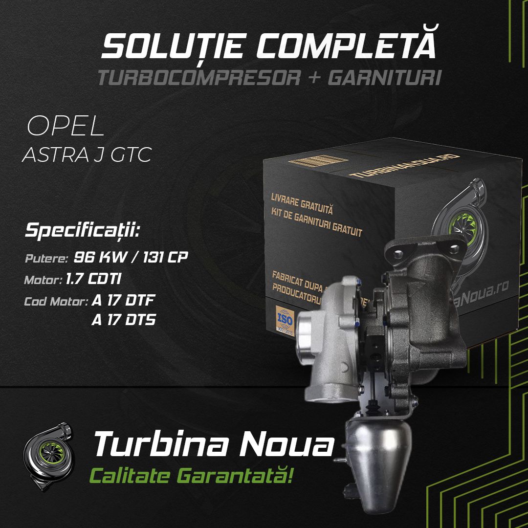 Turbina OPEL ASTRA J GTC 1.7 CDTI 96 KW / 131 CP Noua - Image 2