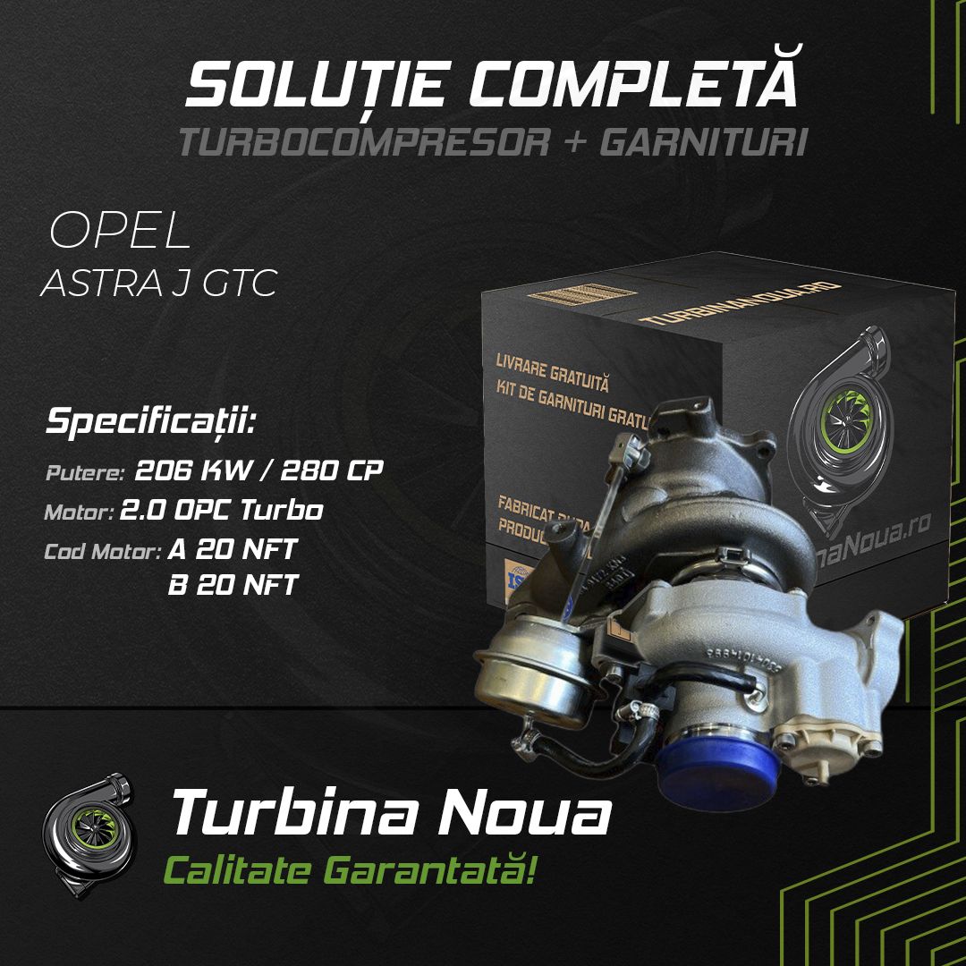 Turbina OPEL ASTRA J GTC 2.0 OPC Turbo 206 KW / 280 CP Noua - Image 2