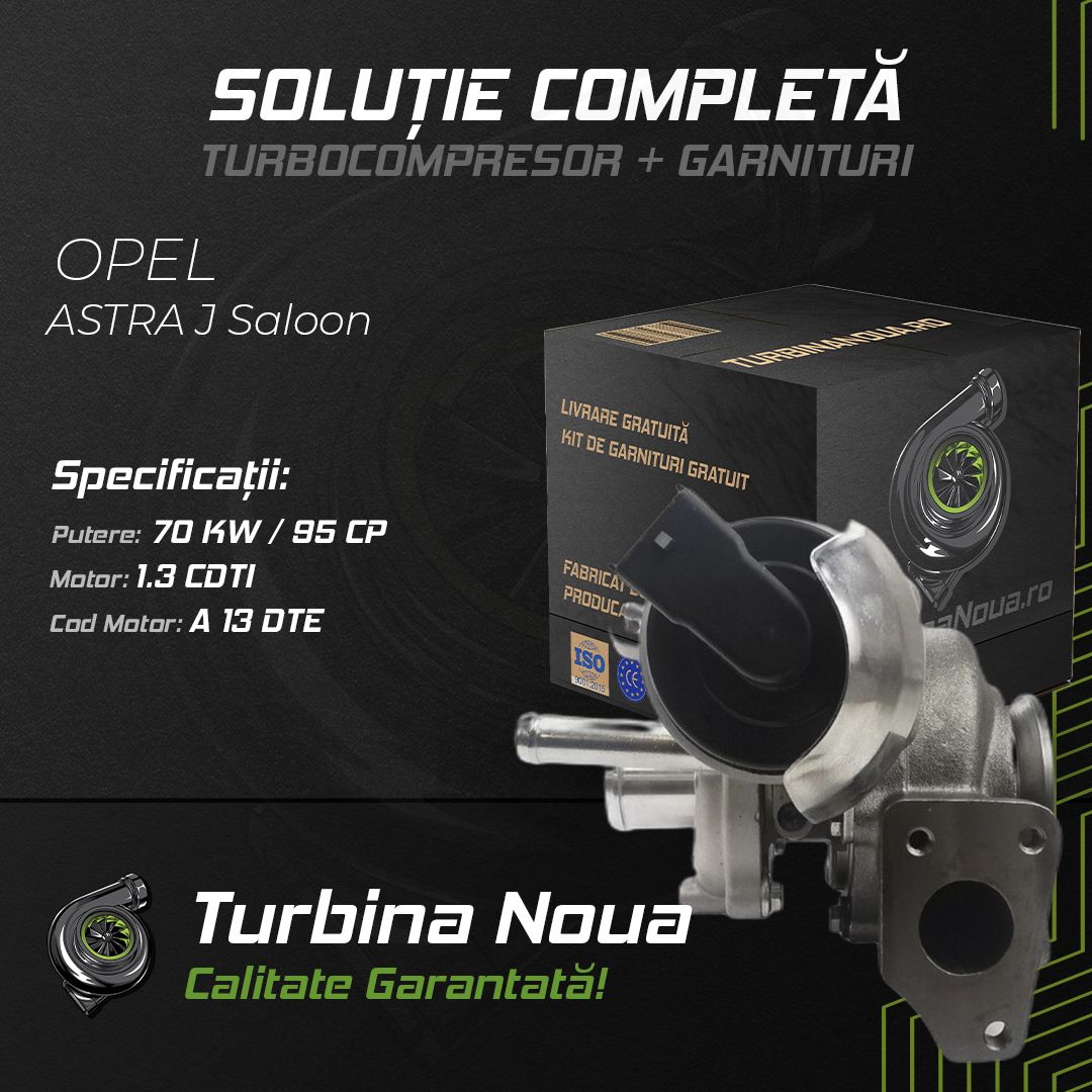 Turbina OPEL ASTRA J Saloon 1.3 CDTI 70 KW / 95 CP Noua - Image 2