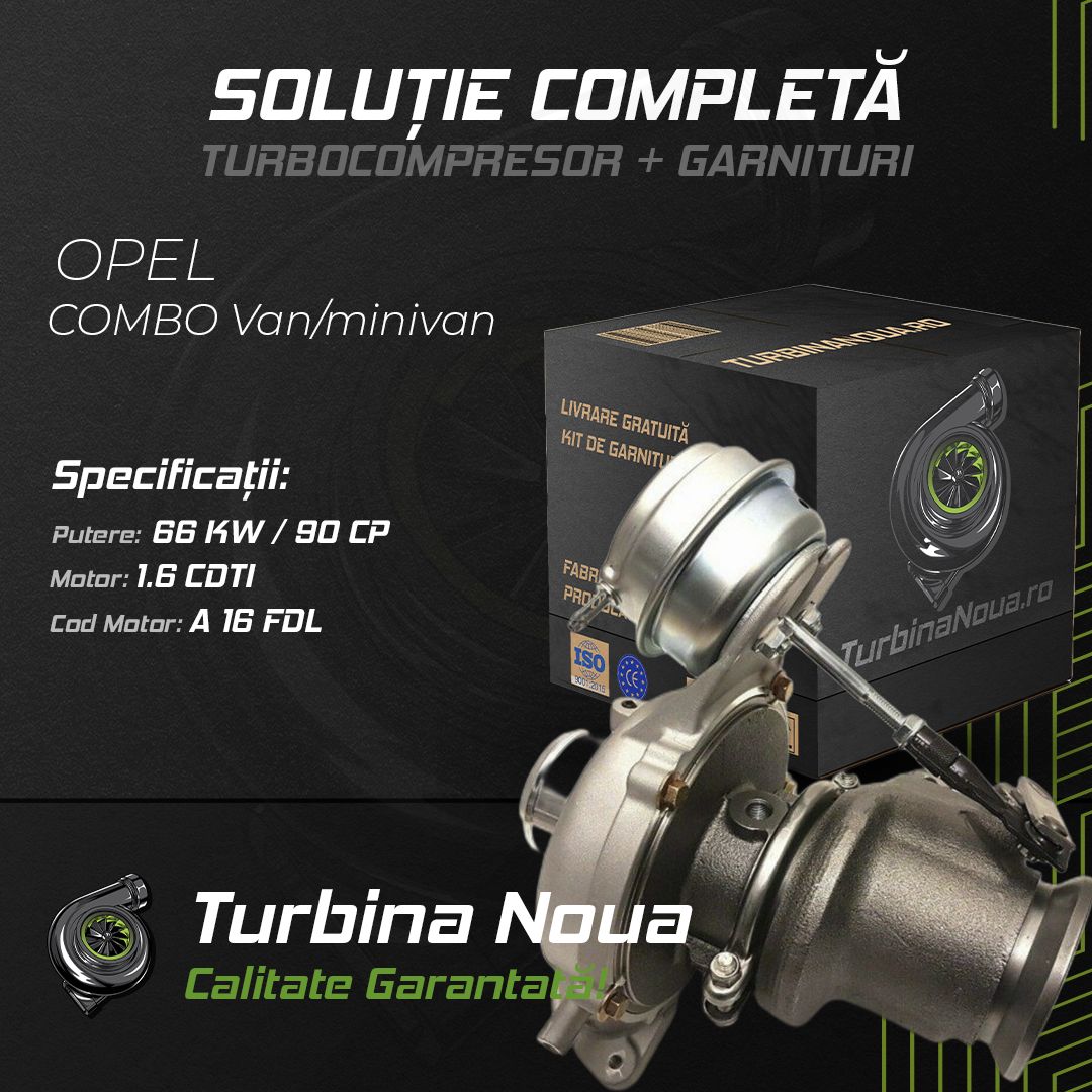 Turbina OPEL COMBO Van/minivan 1.6 CDTI 66 KW / 90 CP Noua - Image 2