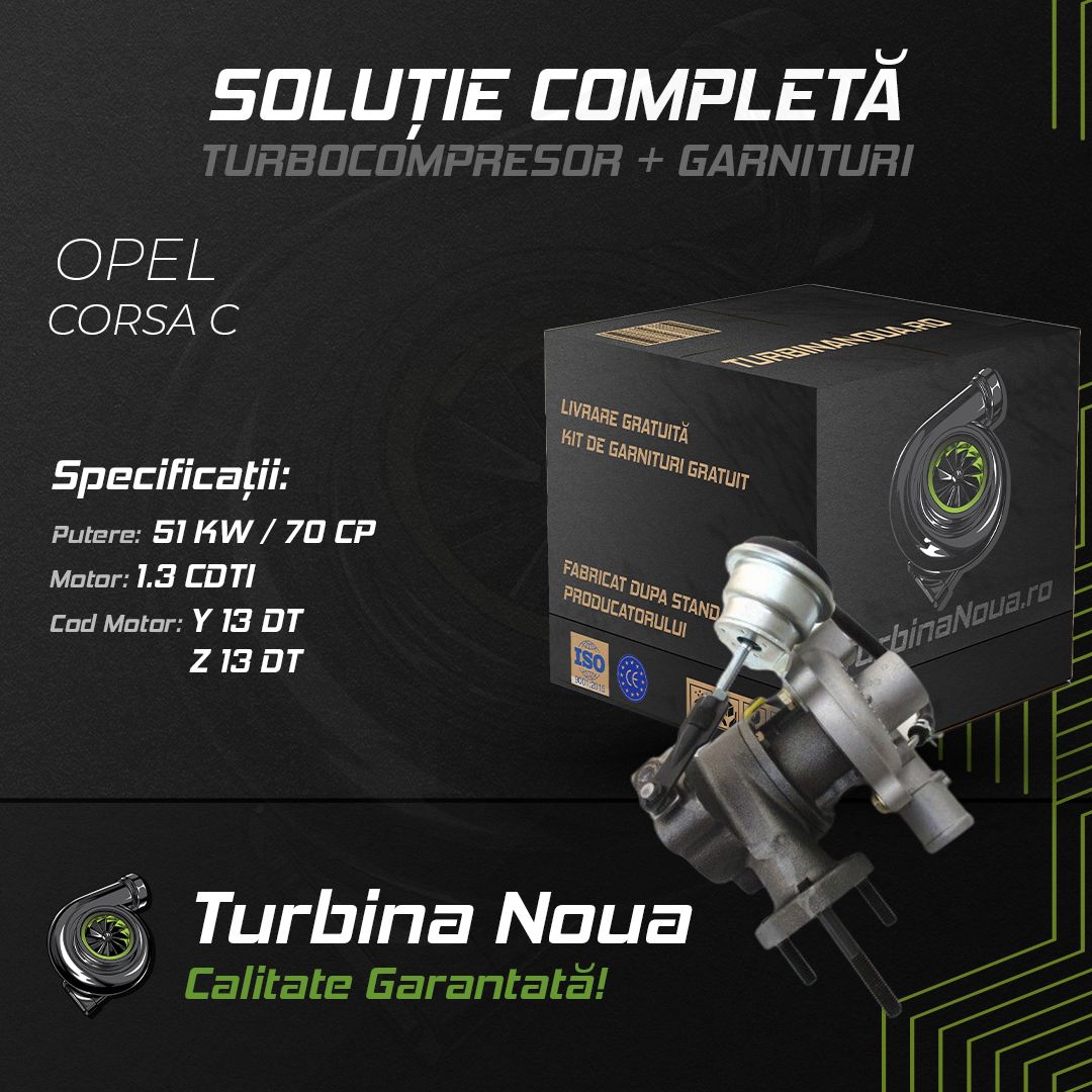 Turbina OPEL CORSA C 1.3 CDTI 51 KW / 70 CP Noua - Image 2