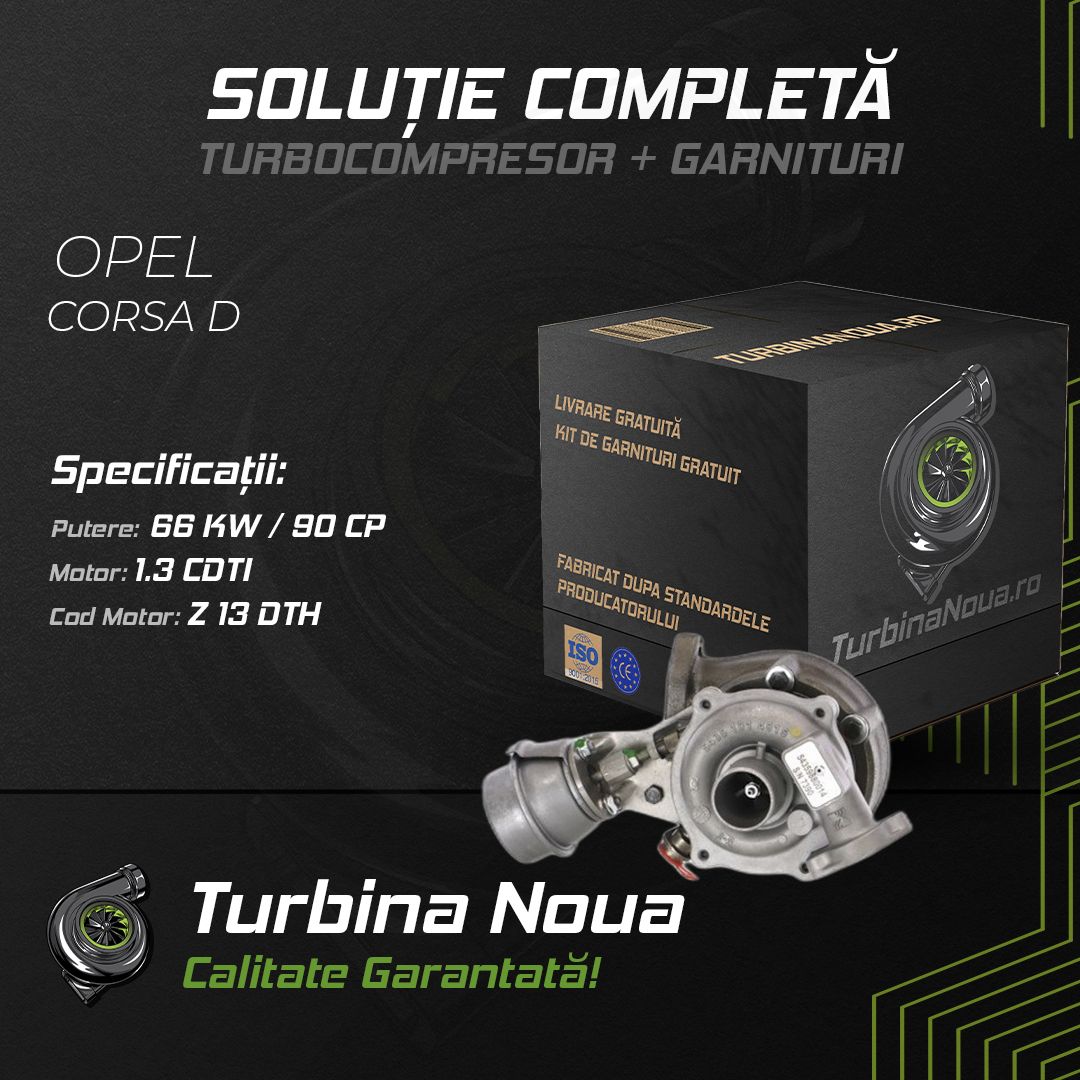 Turbina OPEL CORSA D 1.3 CDTI 66 KW / 90 CP Noua - Image 2