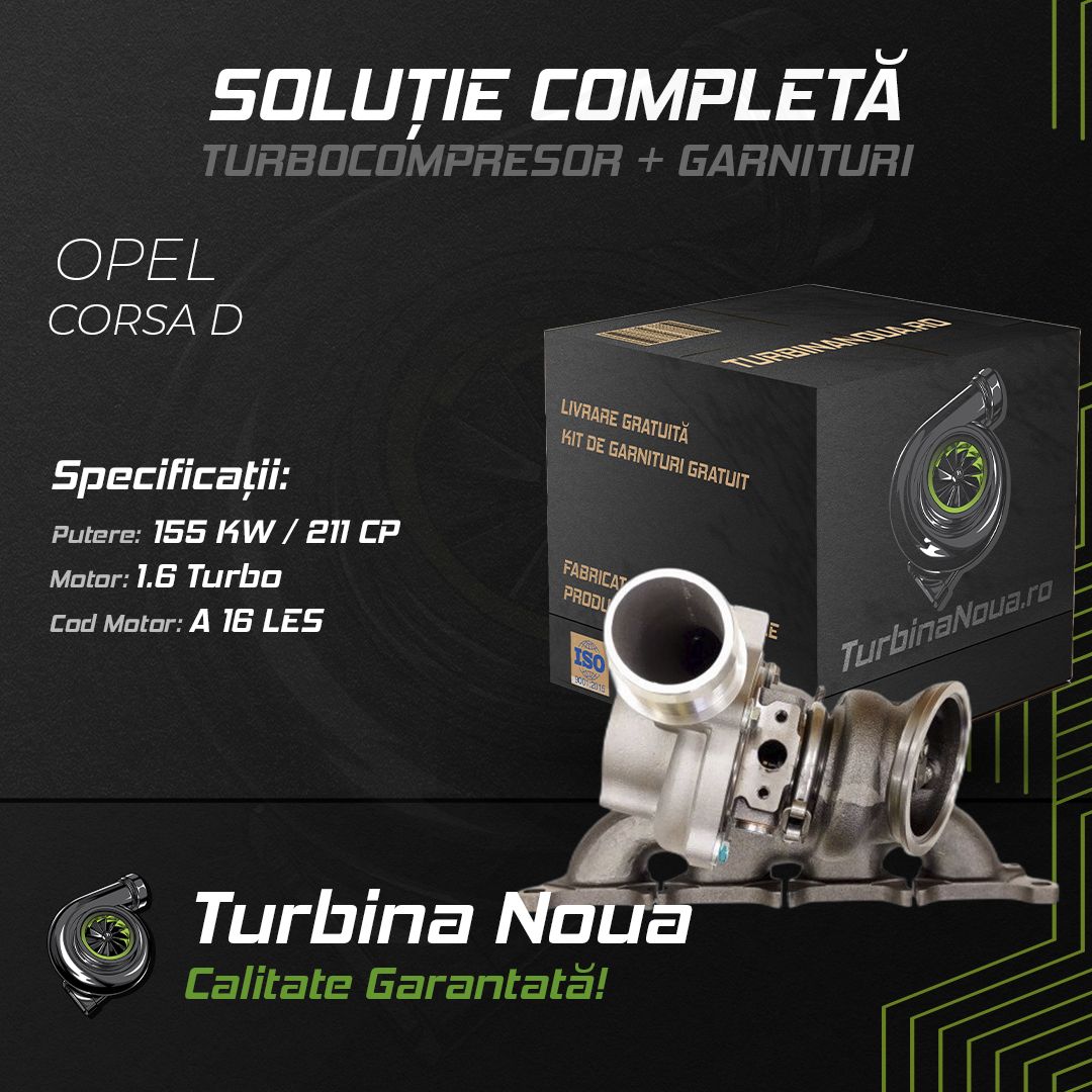Turbina OPEL CORSA D 1.6 Turbo 155 KW / 211 CP Noua - Image 2