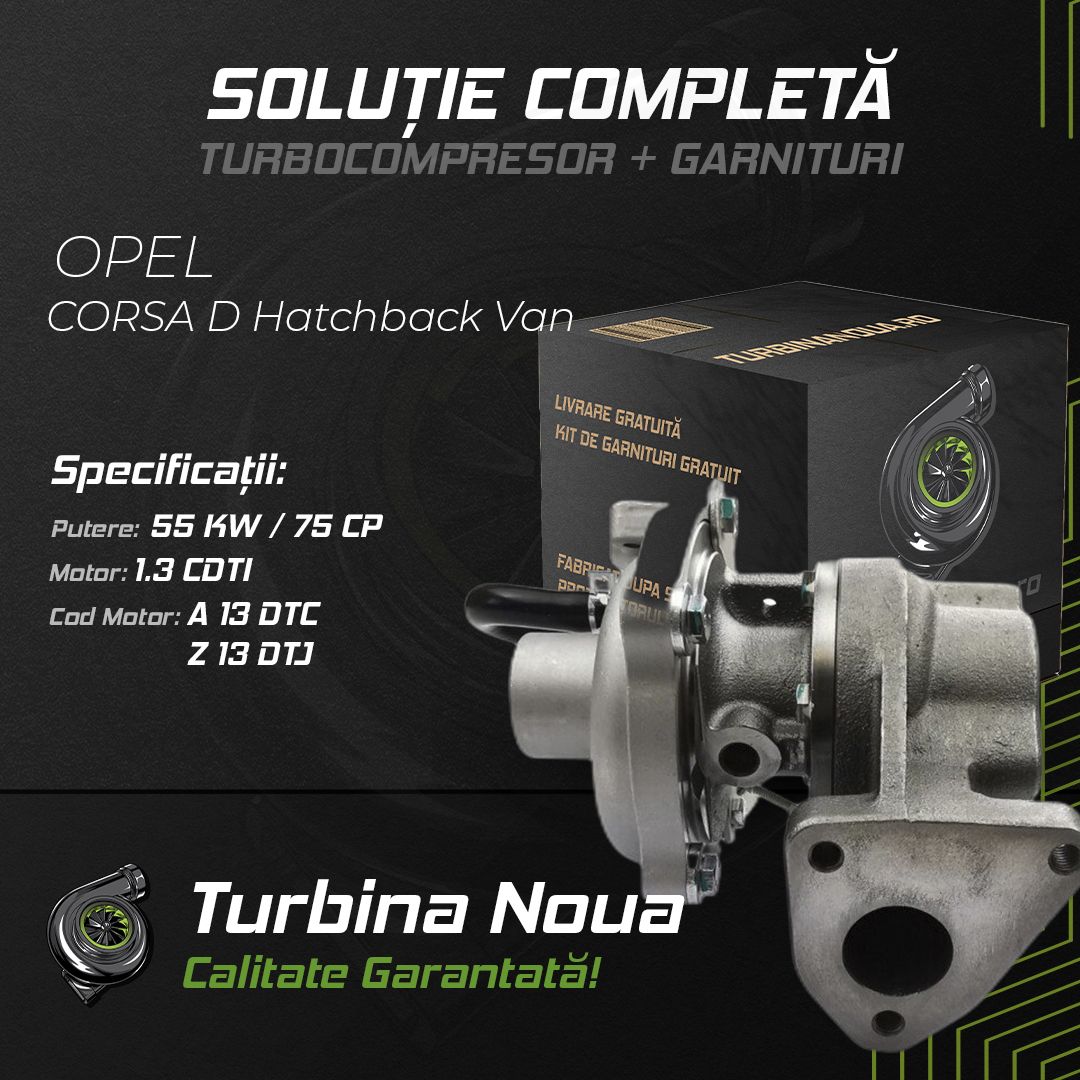 Turbina OPEL CORSA D Hatchback Van 1.3 CDTI 55 KW / 75 CP Noua - Image 2