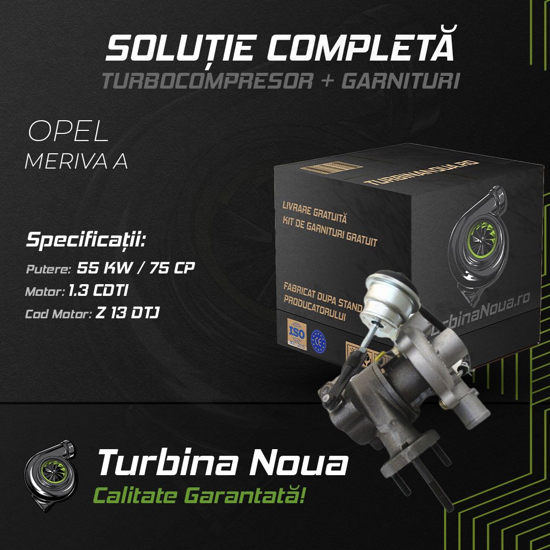 Turbina OPEL MERIVA A 1.3 CDTI 55 KW / 75 CP Noua - Image 2