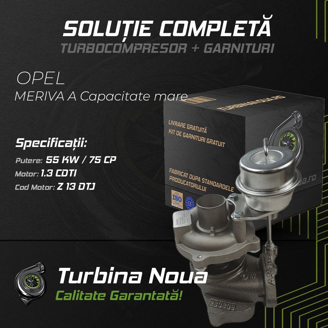 Turbina OPEL MERIVA A Capacitate mare 1.3 CDTI 55 KW / 75 CP Noua - Image 2