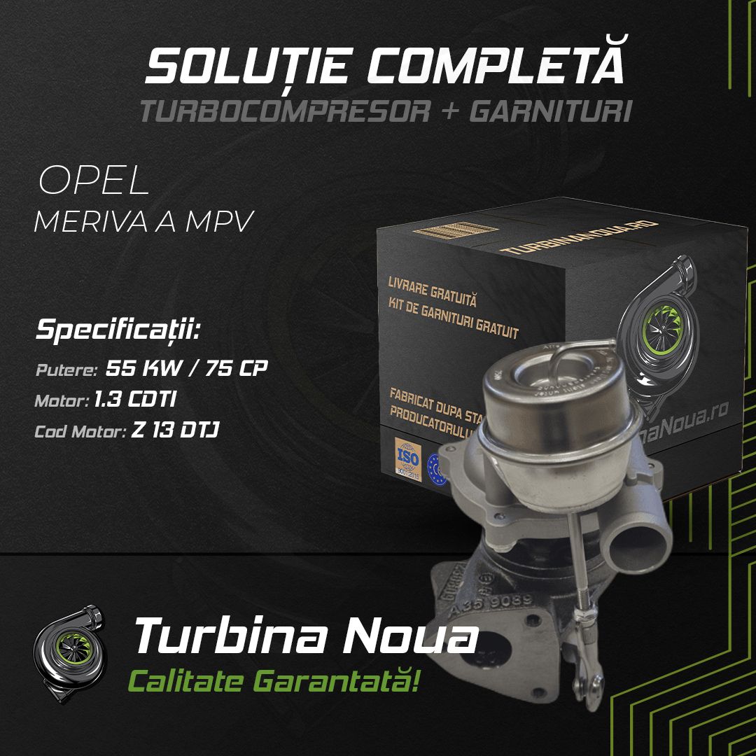 Turbina OPEL MERIVA A MPV 1.3 CDTI 55 KW / 75 CP Noua - Image 2