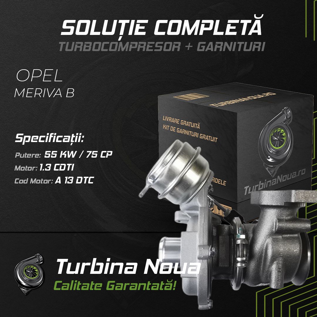 Turbina OPEL MERIVA B 1.3 CDTI 55 KW / 75 CP Noua - Image 2