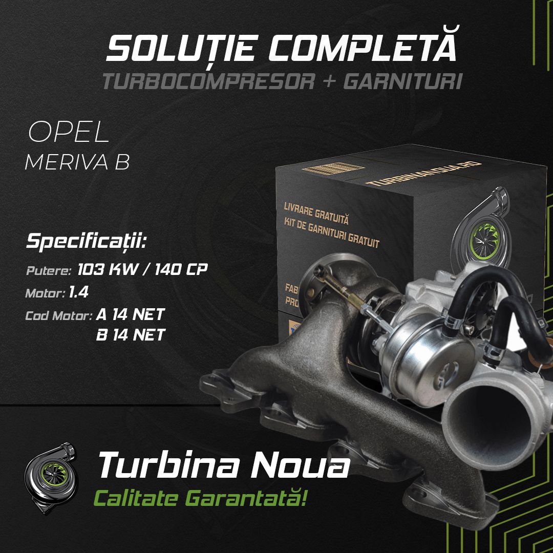 Turbina OPEL MERIVA B 1.4 103 KW / 140 CP Noua - Image 2