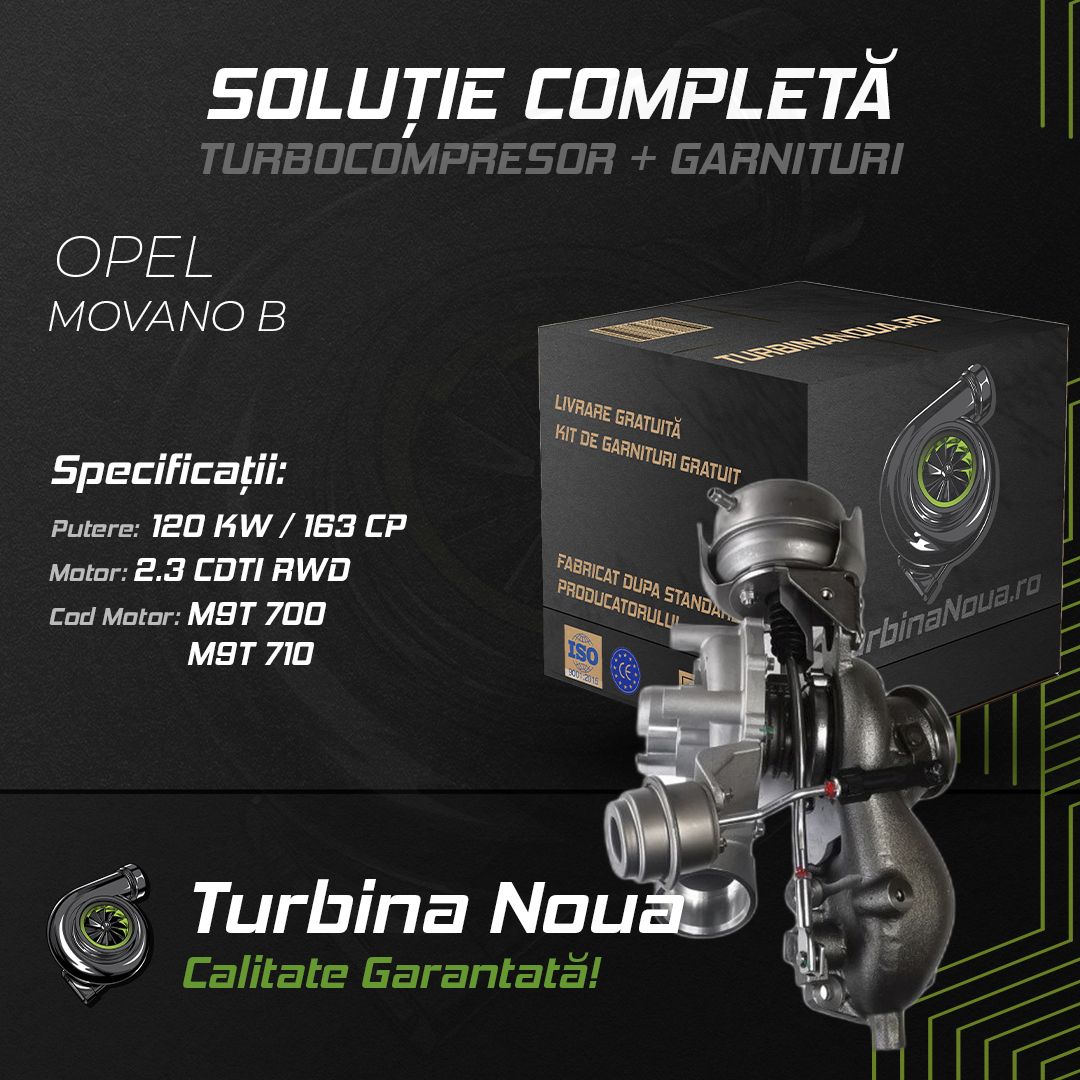 Turbina OPEL MOVANO B 2.3 CDTI RWD 120 KW / 163 CP Noua - Image 2