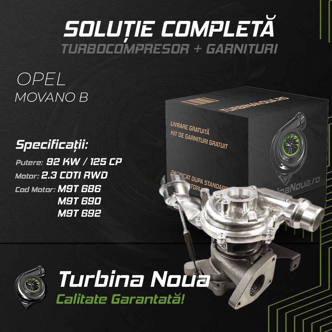 Turbina OPEL MOVANO B 2.3 CDTI RWD 92 KW / 125 CP Noua - Image 2