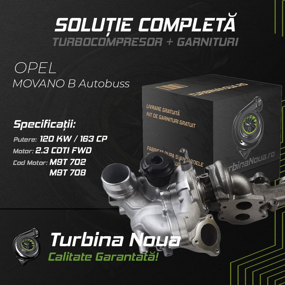Turbina OPEL MOVANO B Autobuss 2.3 CDTI FWD 120 KW / 163 CP Noua - Image 2