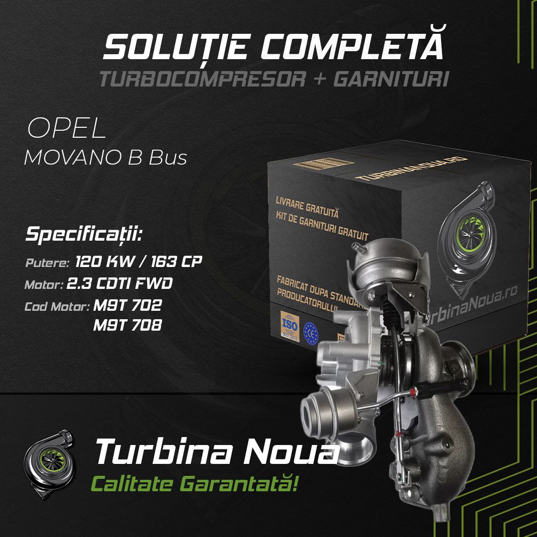 Turbina OPEL MOVANO B Bus 2.3 CDTI FWD 120 KW / 163 CP Noua - Image 2