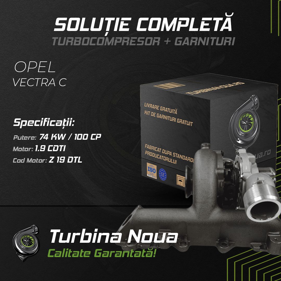 Turbina OPEL VECTRA C 1.9 CDTI 74 KW / 100 CP Noua - Image 2