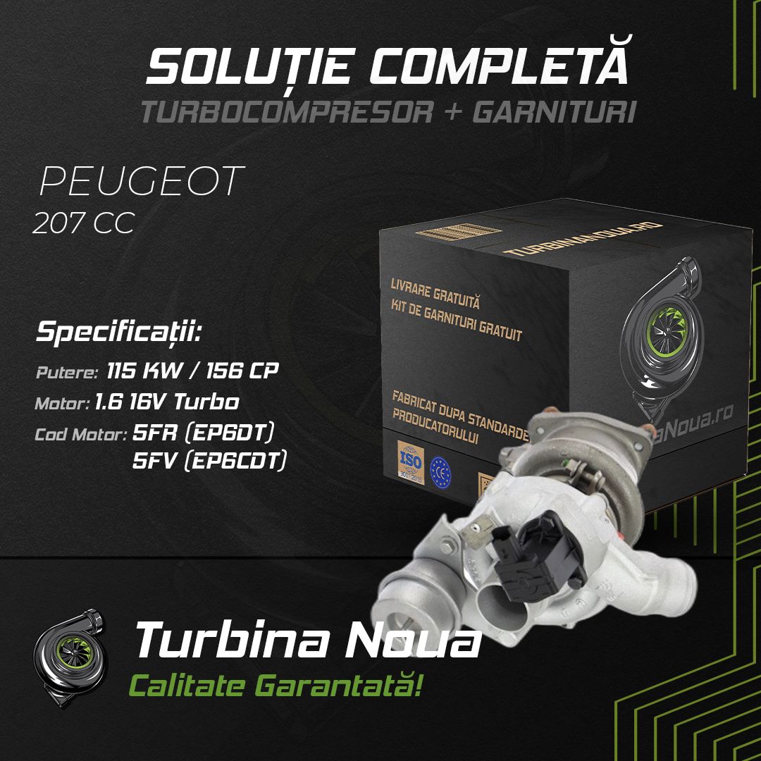 Turbina PEUGEOT 207 CC 1.6 16V Turbo 115 KW / 156 CP Noua - Image 2
