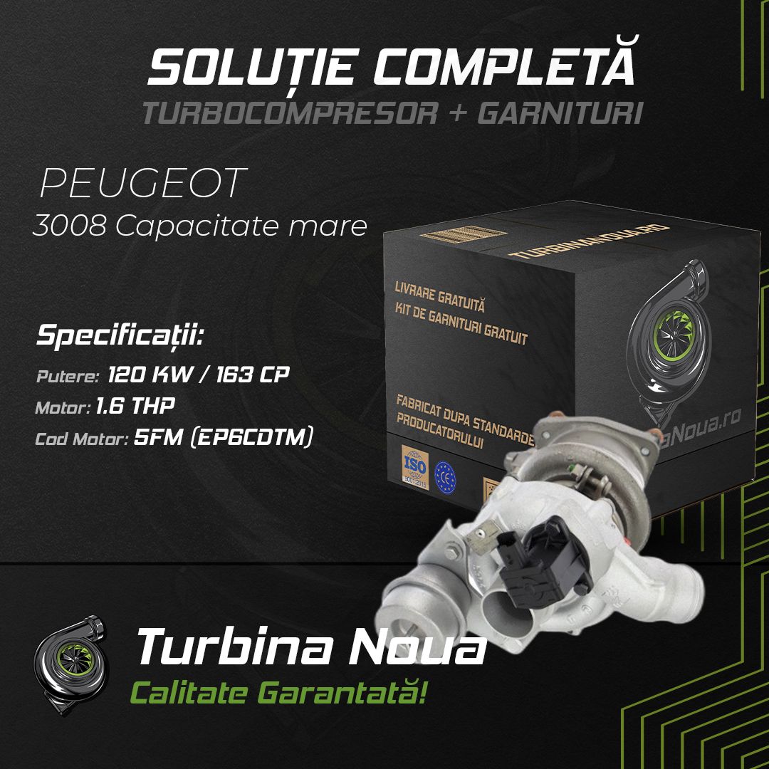 Turbina PEUGEOT 3008 Capacitate mare 1.6 THP 120 KW / 163 CP Noua - Image 2