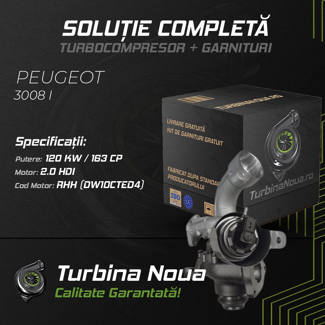 Turbina PEUGEOT 3008 I 2.0 HDi 120 KW / 163 CP Noua - Image 2
