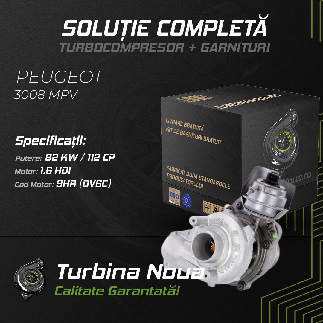 Turbina PEUGEOT 3008 MPV 1.6 HDi 82 KW / 112 CP Noua - Image 2