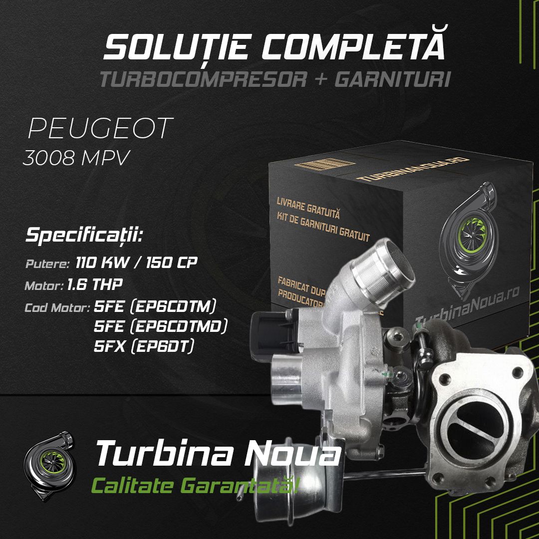 Turbina PEUGEOT 3008 MPV 1.6 THP 110 KW / 150 CP Noua - Image 2