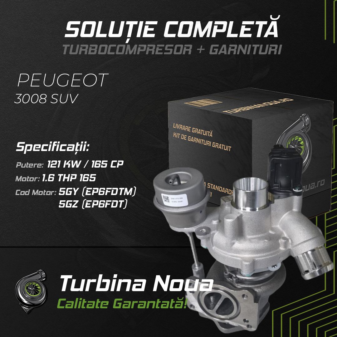 Turbina PEUGEOT 3008 SUV 1.6 THP 165 121 KW / 165 CP Noua - Image 2