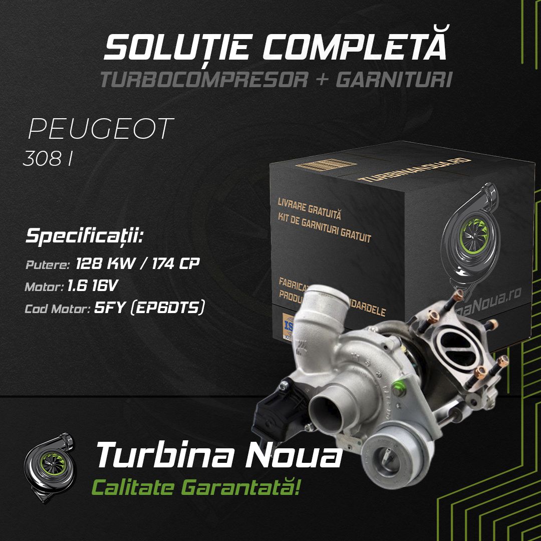 Turbina PEUGEOT 308 I 1.6 16V 128 KW / 174 CP Noua - Image 2