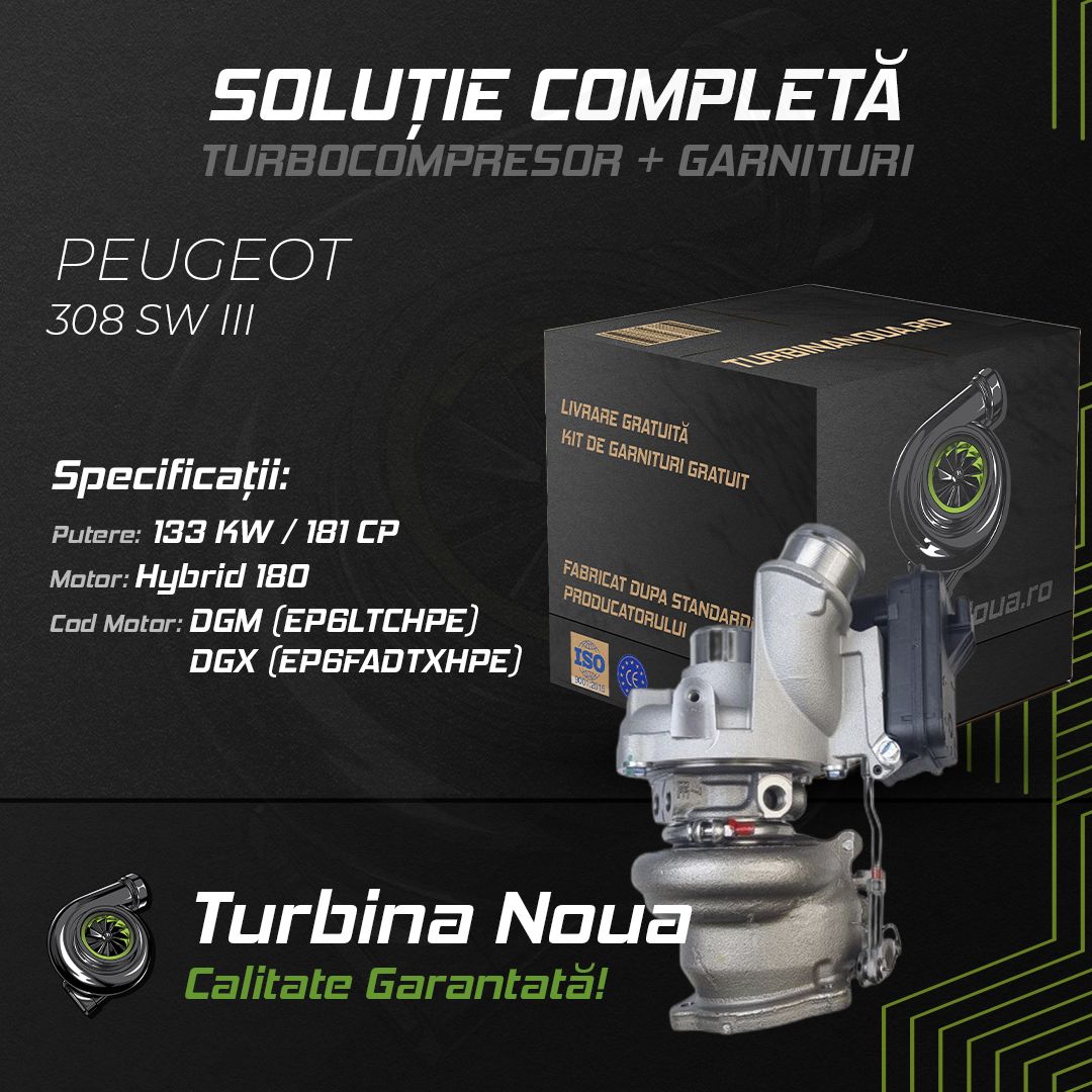 Turbina PEUGEOT 308 SW III Hybrid 180 133 KW / 181 CP Noua - Image 2