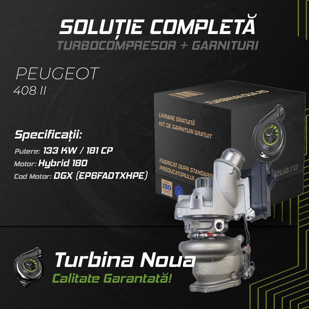 Turbina PEUGEOT 408 II Hybrid 180 133 KW / 181 CP Noua - Image 2
