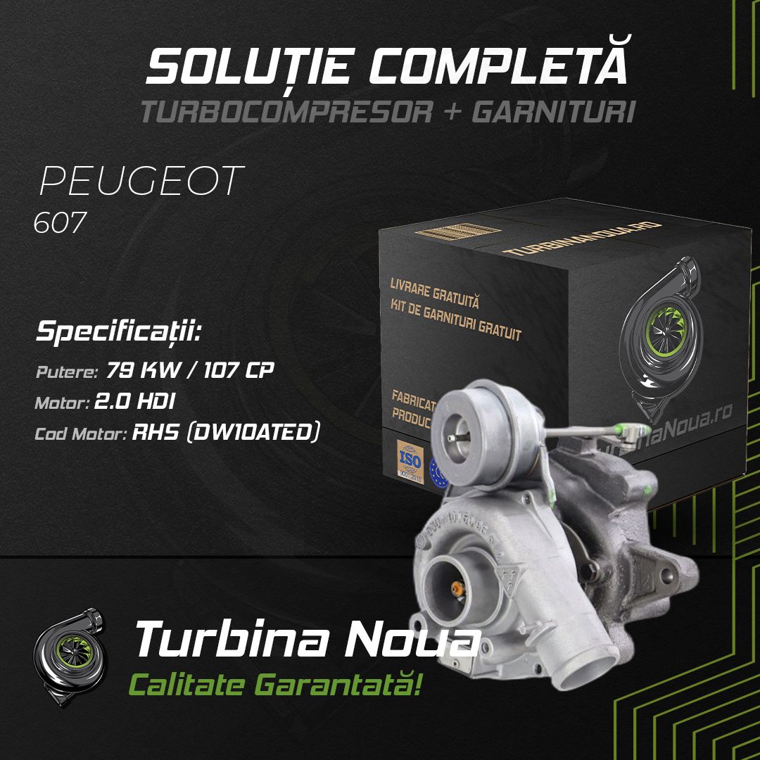 Turbina PEUGEOT 607 2.0 HDi 79 KW / 107 CP Noua - Image 2
