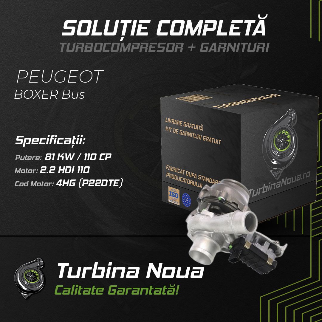 Turbina PEUGEOT BOXER Bus 2.2 HDi 110 81 KW / 110 CP Noua - Image 2