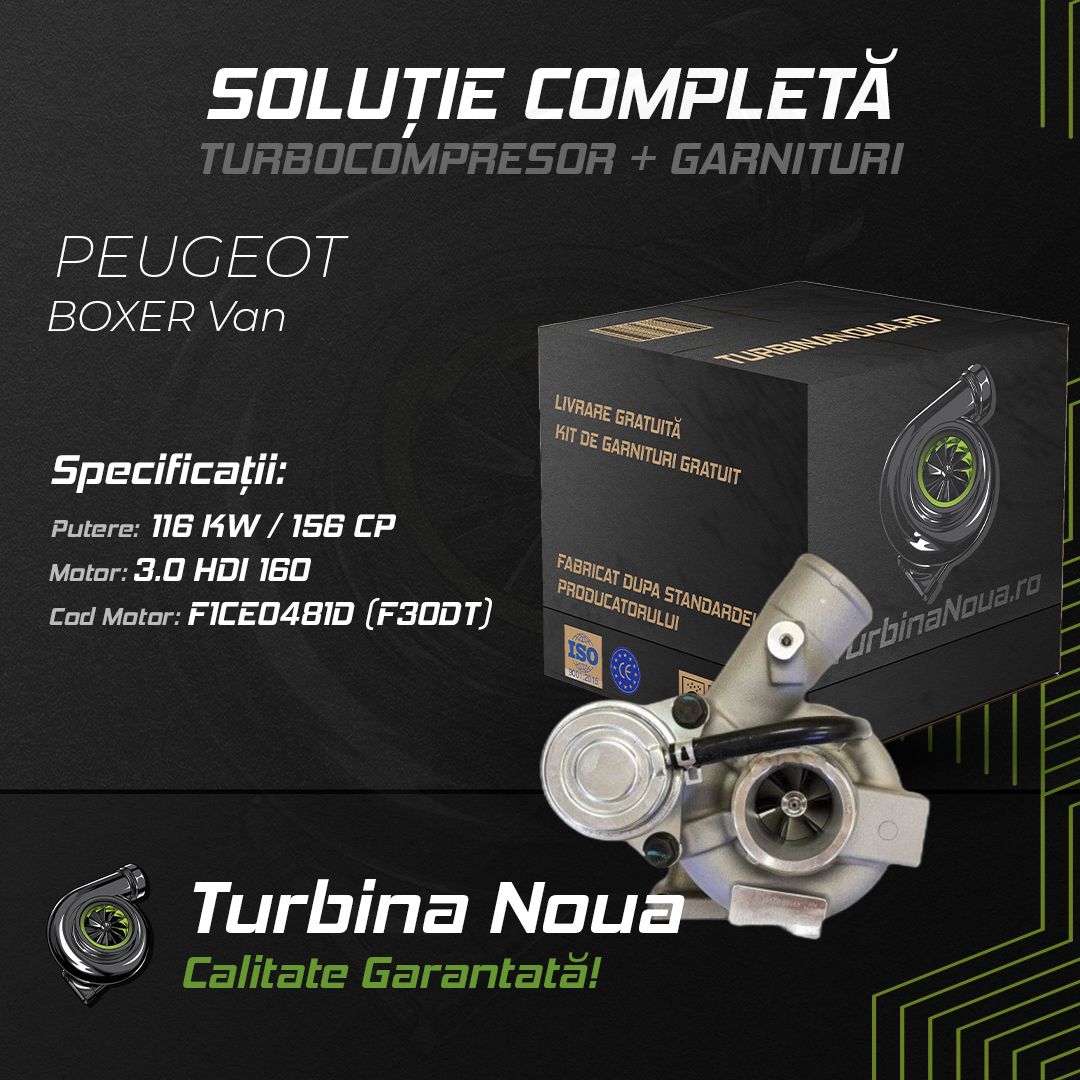 Turbina PEUGEOT BOXER Van 3.0 HDi 160 116 KW / 156 CP Noua - Image 2