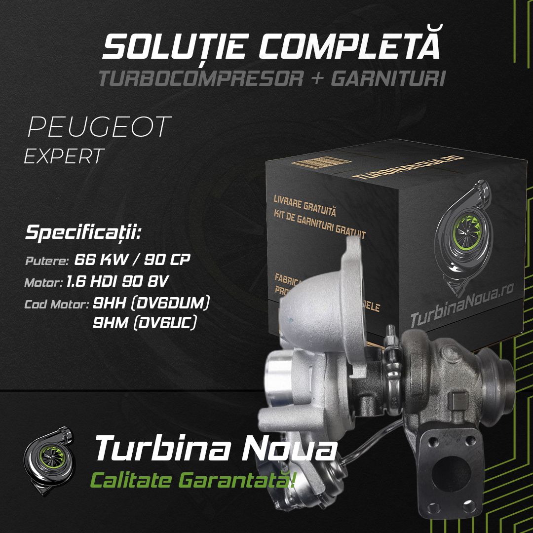 Turbina PEUGEOT EXPERT 1.6 HDi 90 8V 66 KW / 90 CP Noua - Image 2