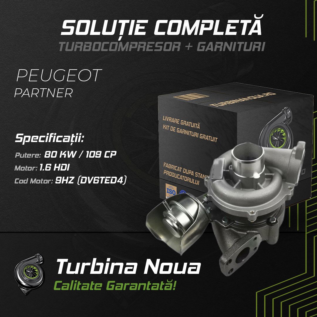 Turbina PEUGEOT PARTNER 1.6 HDi 80 KW / 109 CP Noua - Image 2