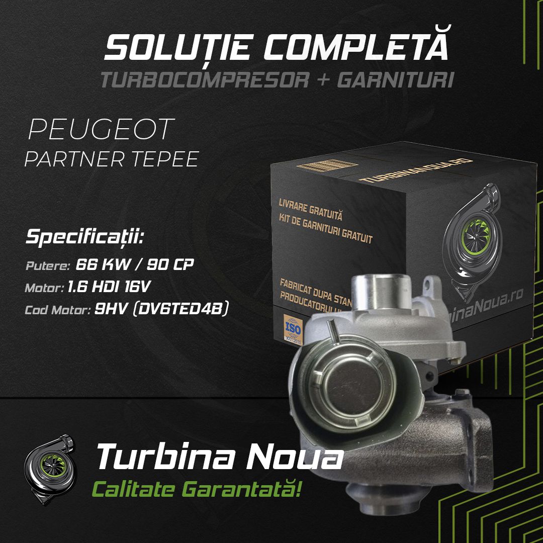 Turbina PEUGEOT PARTNER TEPEE 1.6 HDi 16V 66 KW / 90 CP Noua - Image 2