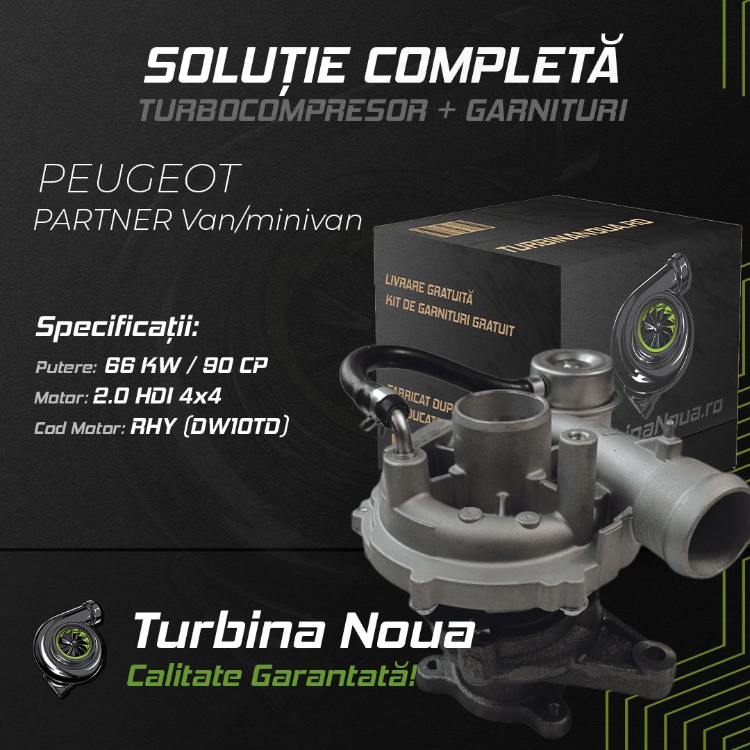 Turbina PEUGEOT PARTNER Van/minivan 2.0 HDi 4x4 66 KW / 90 CP Noua - Image 2