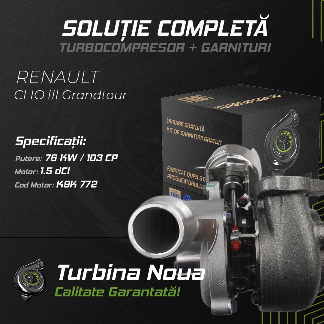 Turbina RENAULT CLIO III Grandtour 1.5 dCi 76 KW / 103 CP Noua - Image 2