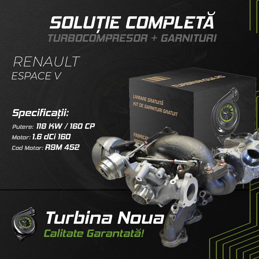 Turbina RENAULT ESPACE V 1.6 dCi 160 118 KW / 160 CP Noua - Image 2
