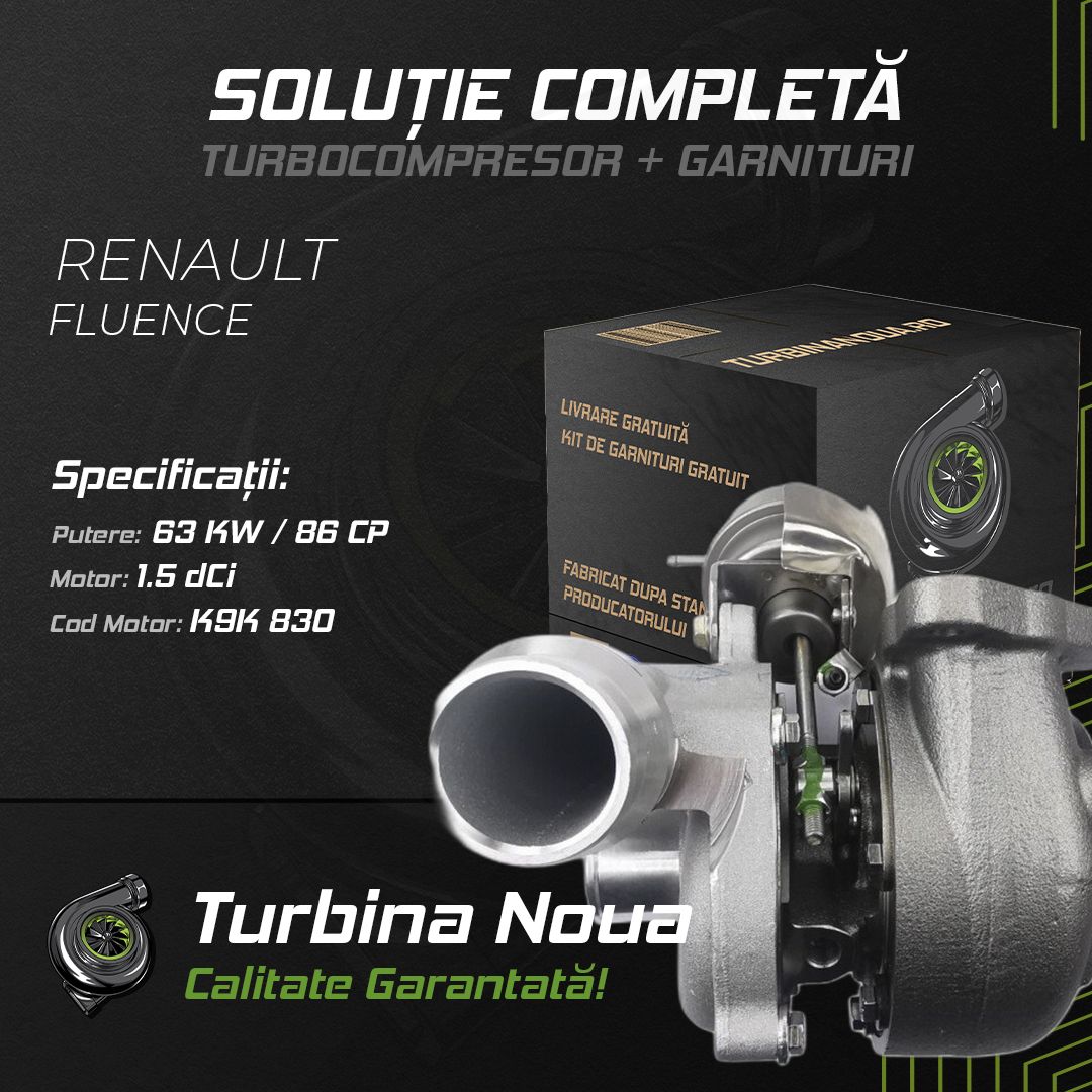 Turbina RENAULT FLUENCE 1.5 dCi 63 KW / 86 CP Noua - Image 2