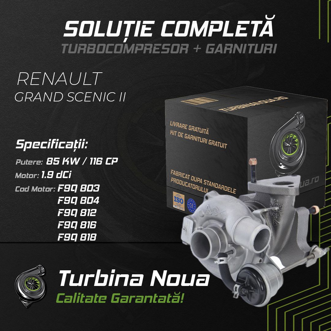 Turbina RENAULT GRAND SCENIC II 1.9 dCi 85 KW / 116 CP Noua - Image 2