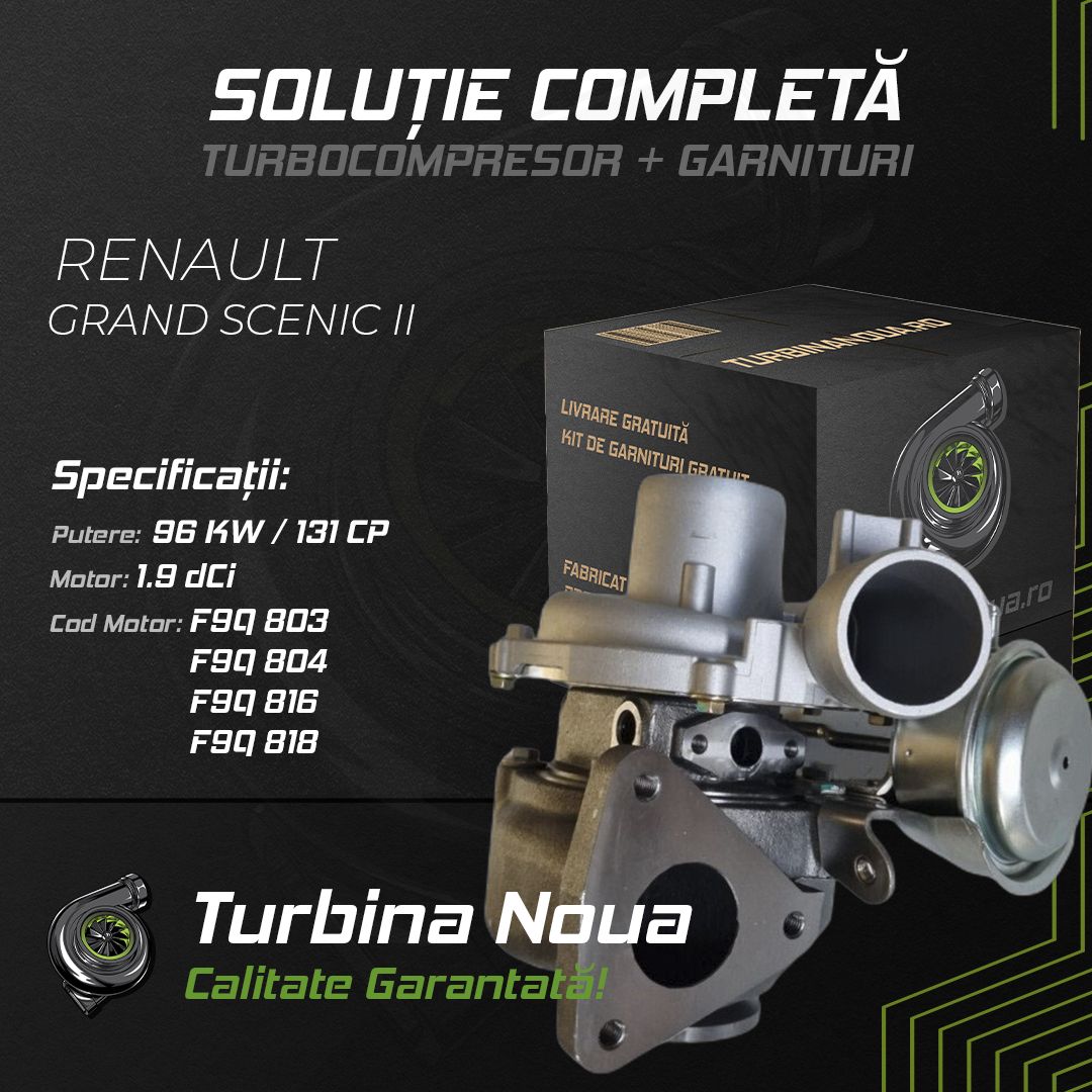 Turbina RENAULT GRAND SCENIC II 1.9 dCi 96 KW / 131 CP Noua - Image 2