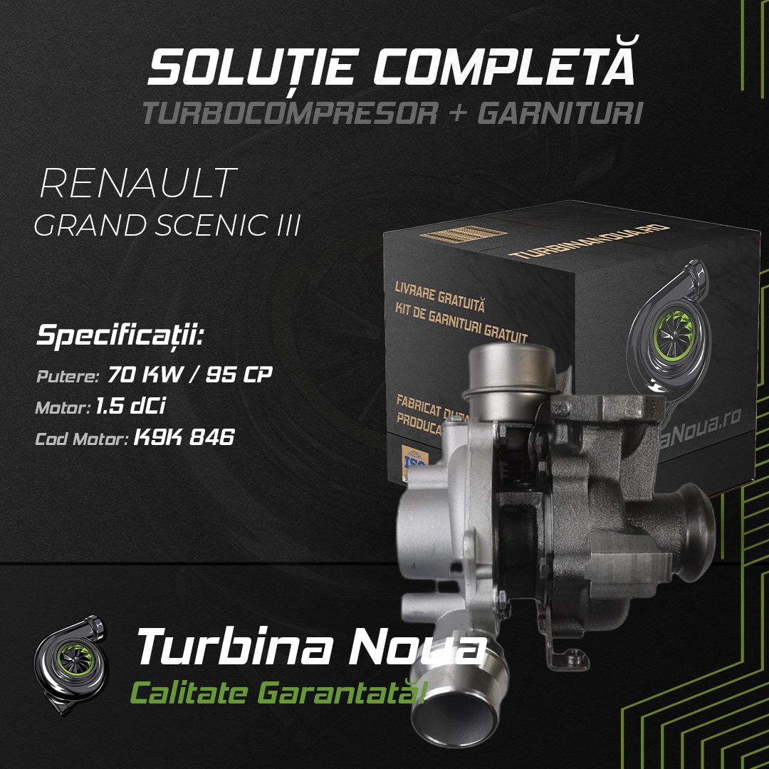 Turbina RENAULT GRAND SCENIC III 1.5 dCi 70 KW / 95 CP Noua - Image 2