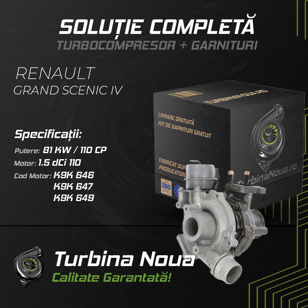 Turbina RENAULT GRAND SCENIC IV 1.5 dCi 110 81 KW / 110 CP Noua - Image 2