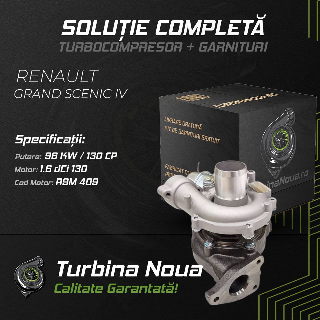 Turbina RENAULT GRAND SCENIC IV 1.6 dCi 130 96 KW / 130 CP Noua - Image 2