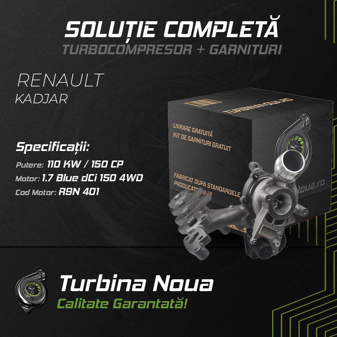 Turbina RENAULT KADJAR 1.7 Blue dCi 150 4WD 110 KW / 150 CP Noua - Image 2