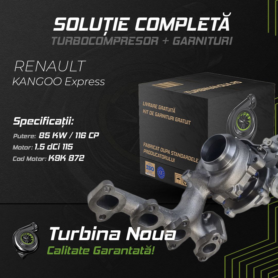 Turbina RENAULT KANGOO Express 1.5 dCi 115 85 KW / 116 CP Noua - Image 2