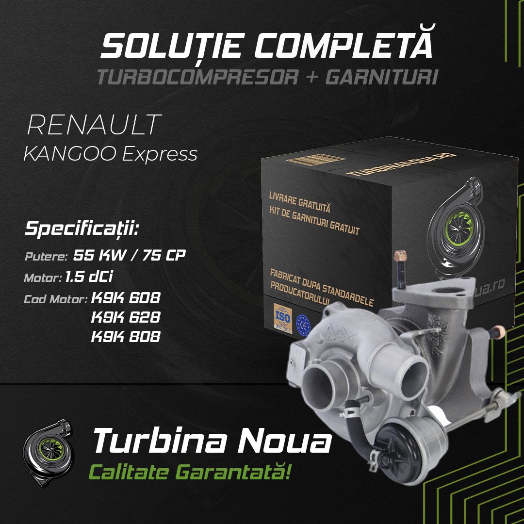 Turbina RENAULT KANGOO Express 1.5 dCi 55 KW / 75 CP Noua - Image 2