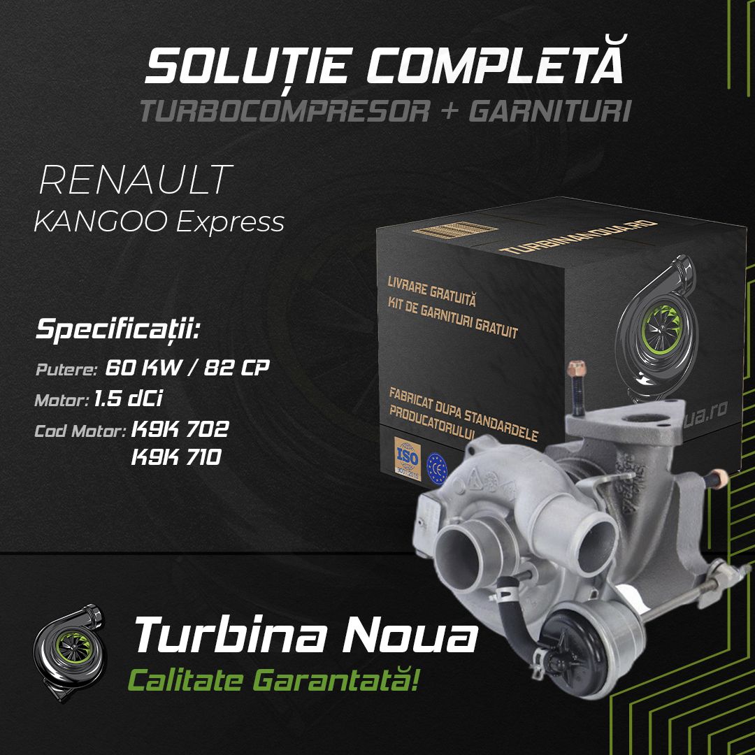 Turbina RENAULT KANGOO Express 1.5 dCi 60 KW / 82 CP Noua - Image 2
