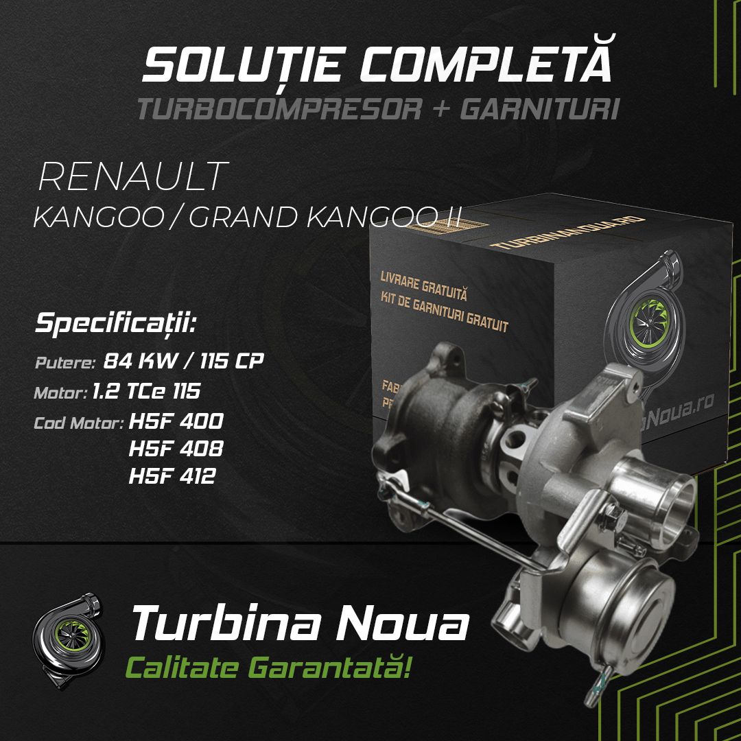 Turbina RENAULT KANGOO / GRAND KANGOO II 1.2 TCe 115 84 KW / 115 CP Noua - Image 2