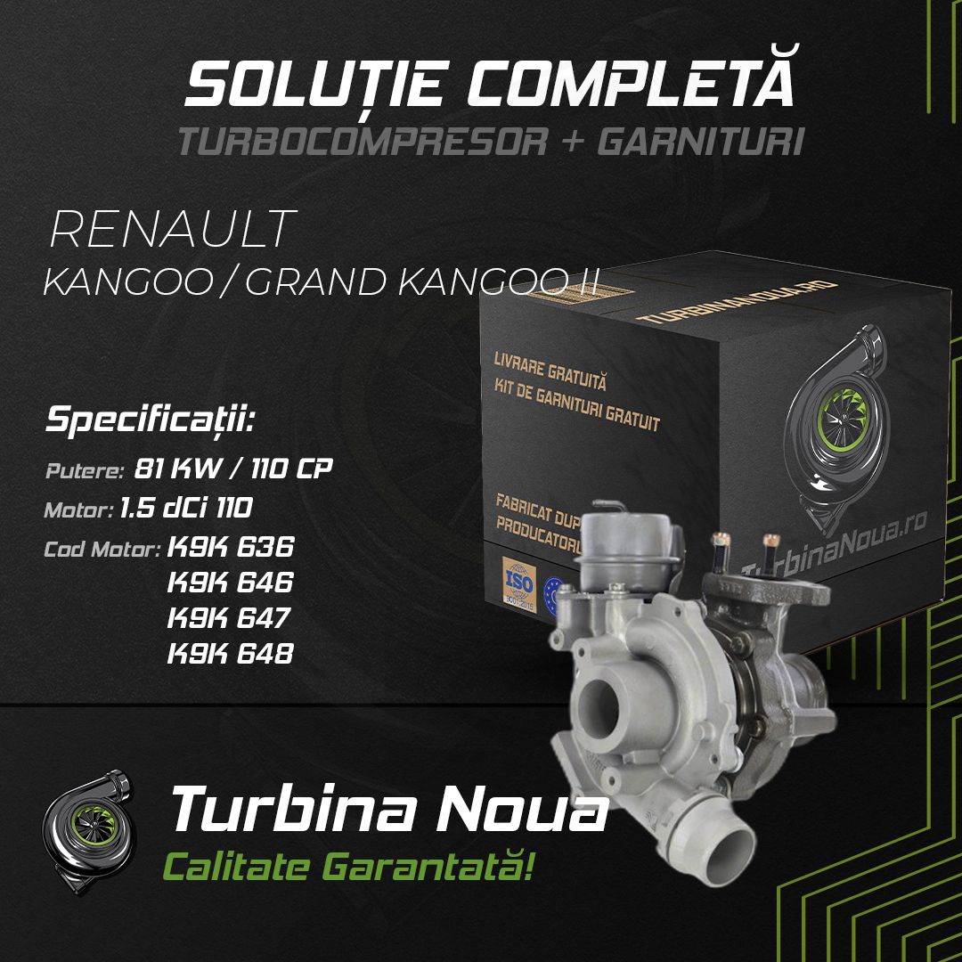 Turbina RENAULT KANGOO / GRAND KANGOO II 1.5 dCi 110 81 KW / 110 CP Noua - Image 2