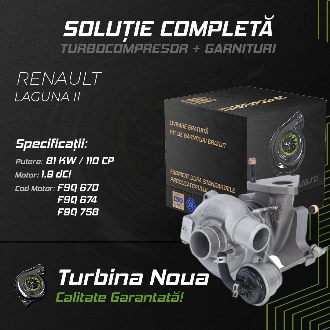 Turbina RENAULT LAGUNA II 1.9 dCi 81 KW / 110 CP Noua - Image 2